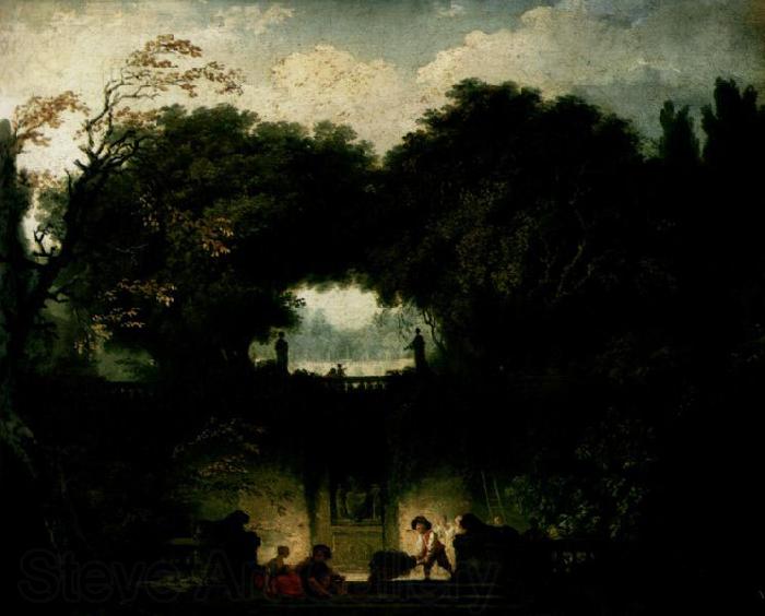 Jean-Honore Fragonard Der Garten der Villa d'Este
